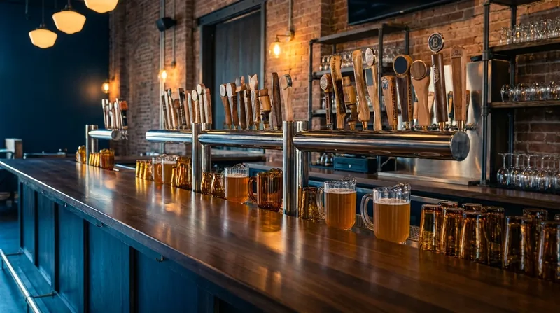 Tap handles and amber glassware on a polished bar, How to Get a Bartender (Operator's) License in Wisconsin