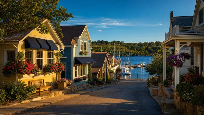 A Wisconsin lakeside resort-town street with seasonal shops and a marina, Wisconsin Dells and Lake Delton Business Licenses